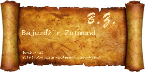 Bajczár Zotmund névjegykártya